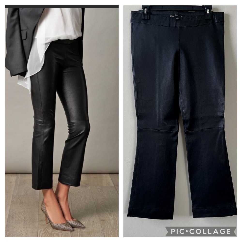 Elizabeth and James 100% Real Lamb Leather Pants, Size 8